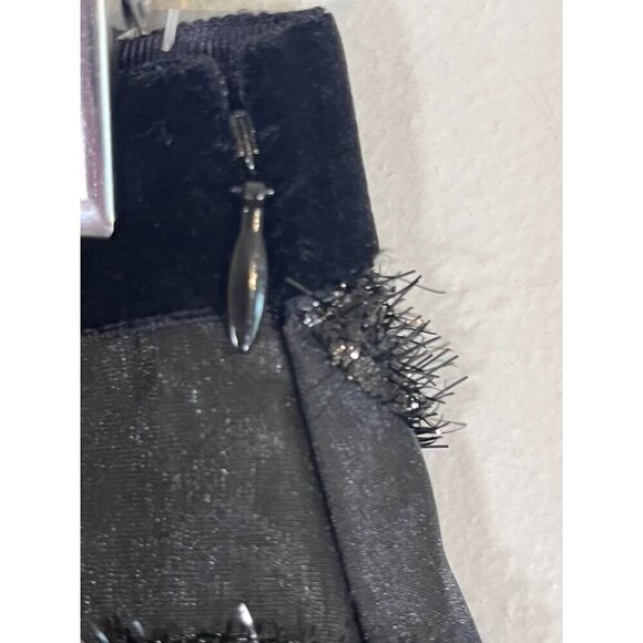 Talbots Chic Polka Dot Midi Skirt 4 Black Preppy Glitter Glam Cocktail Classic - Picture 6 of 9